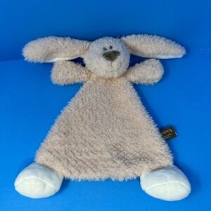 Demdaco Bunny Rabbit Lovey Rattle Snuggler Security Blanket Shaggy Plush Floppy